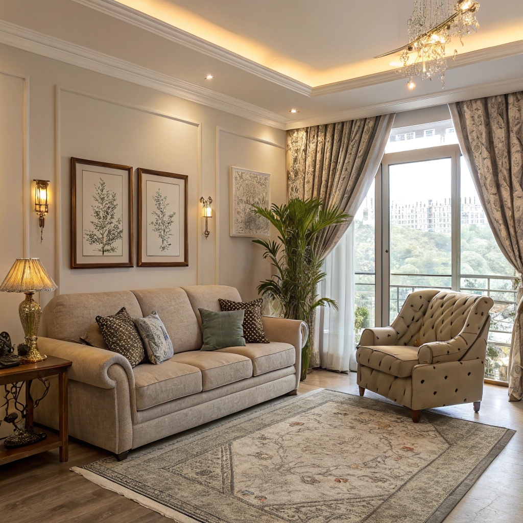 Ceramic objects arranged on a surface